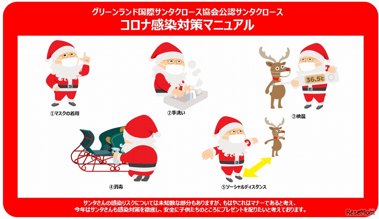 サンタクロース公式コロナ感染対策マニュアル