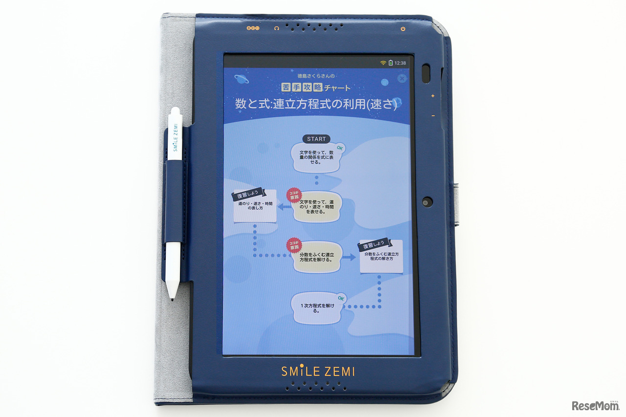 スマイルゼミ 中学生コース「苦手攻略チャート」