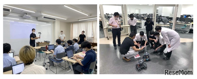 機材を使用した撮影方法のワークショップのようす