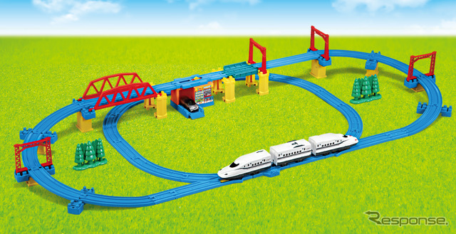 プラレール かっこいいがいっぱい！ 新幹線N700S立体 レイアウトセット（タカラトミー