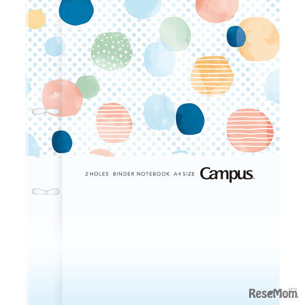 限定柄キャンパス プリントもとじやすい2穴ルーズリーフバインダー（ドット）
