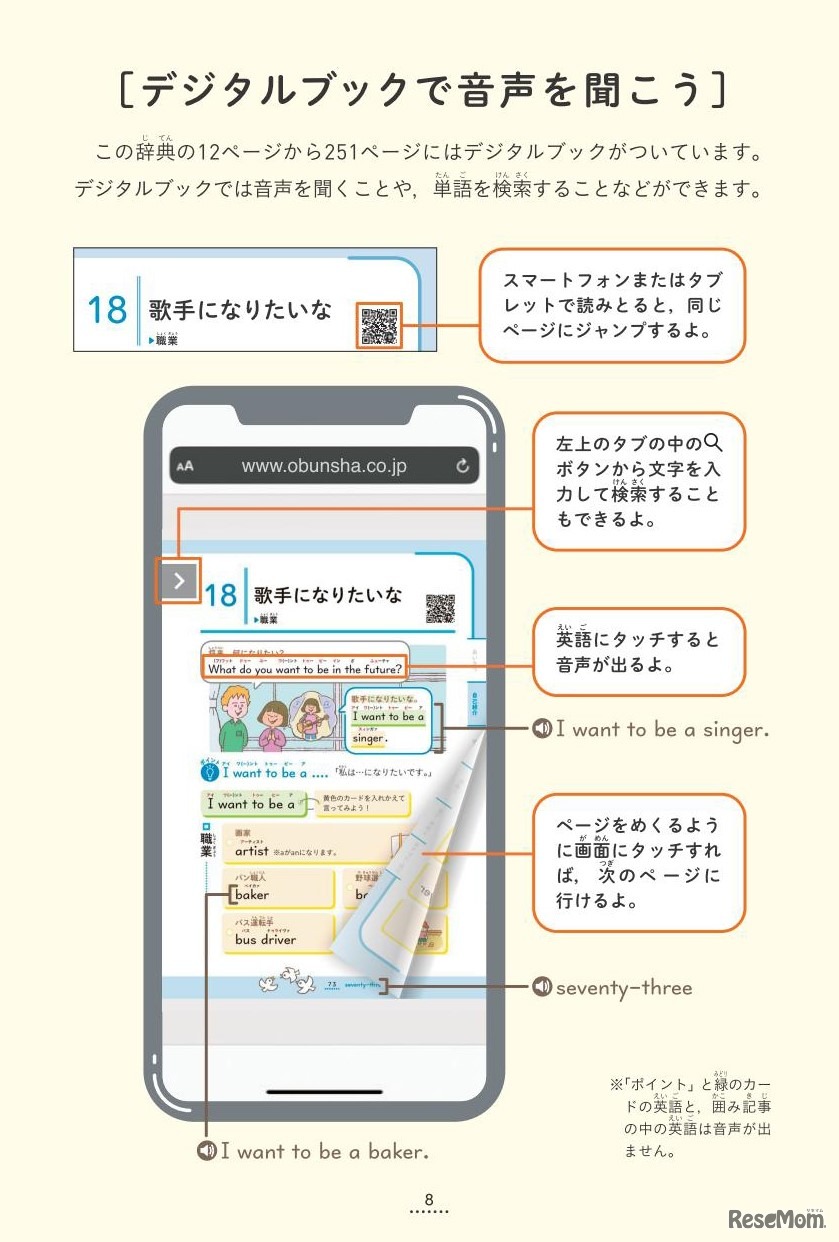 スマートフォン・タブレット対応「デジタルブック」付き