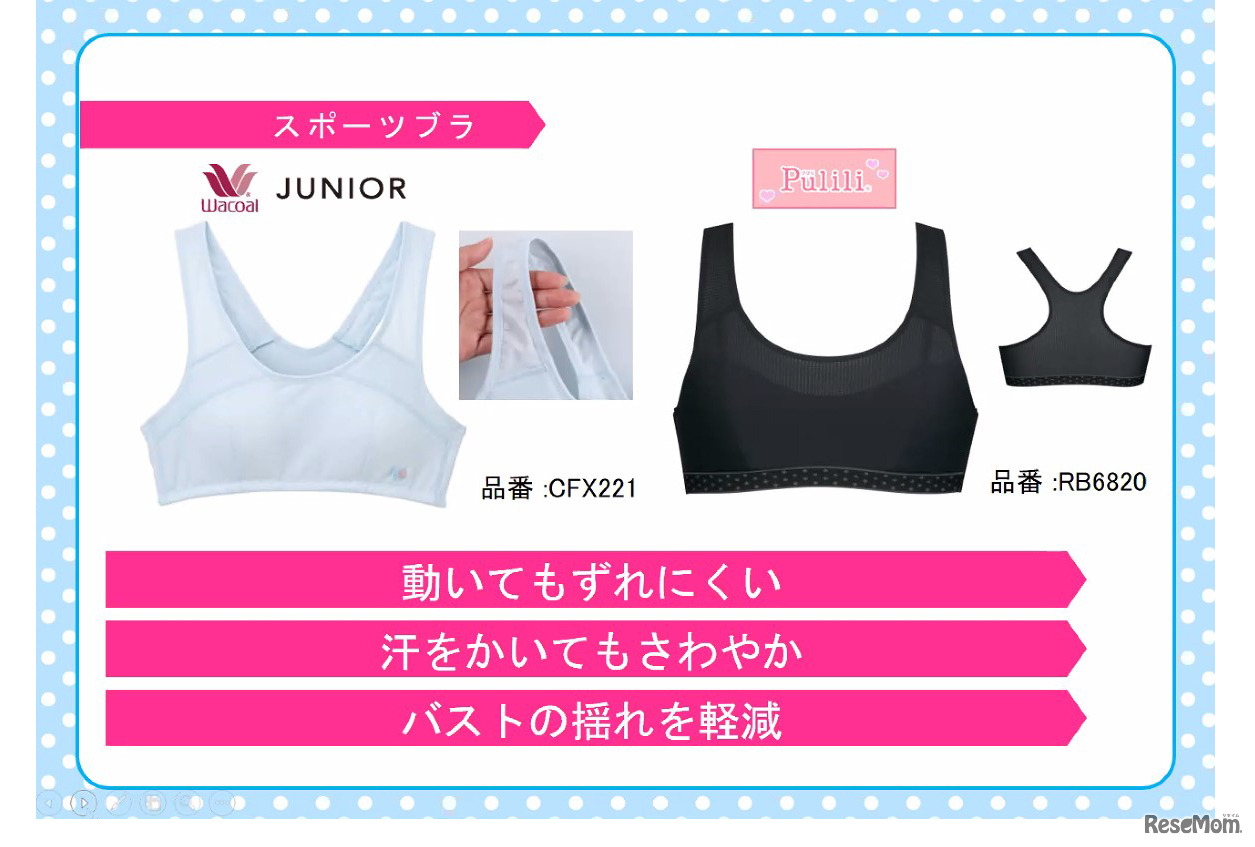 スポーツブラの紹介（学ブラ講座より）