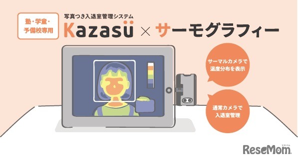 入退室管理システム「Kazasu（カザス）」にサーモグラフィー機能を追加