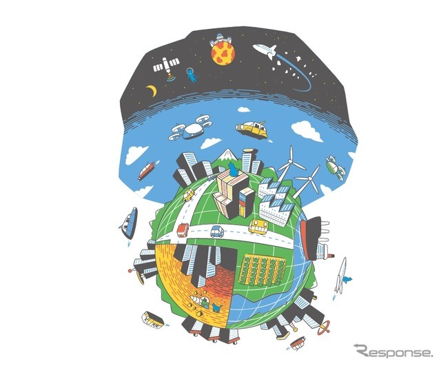 「QXプロジェクト」チームが将来の社会を描いた未来図