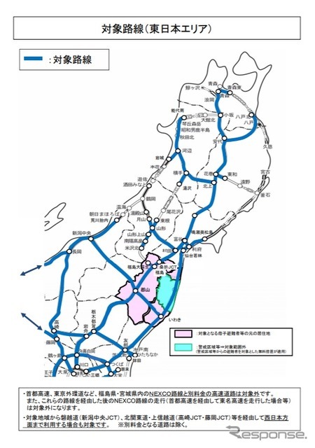 無料措置の対象エリア