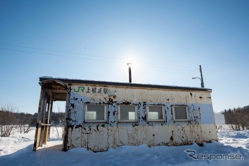 幌延町内の上幌延駅。