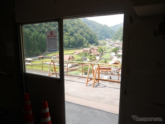 整備が進み、今回開放される邑南町が所有する宇都井駅からの眺め。旧三江線の名物が復活する。