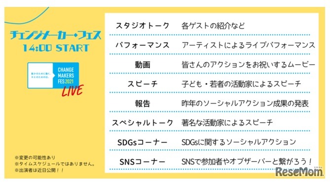 予定プログラム