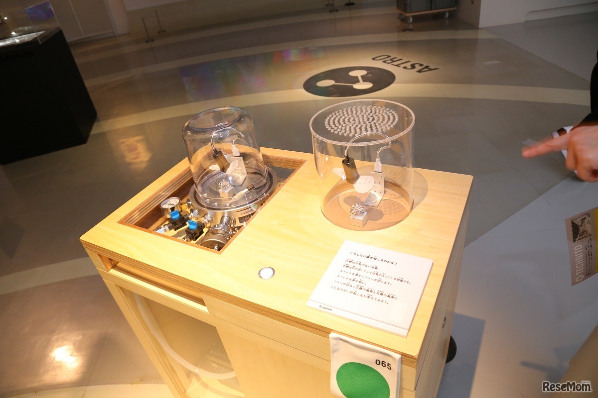 floatioの仕組みを解説する展示で、その中身を見て理解を深めることができる