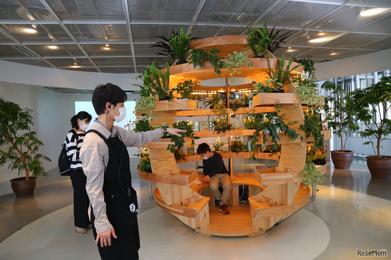 すぐに入ってみたくなるGAIA（ガイア）の球体オブジェ。魚と植物を同じシステムで育てる循環型栽培「アクアポニックス」を行っている