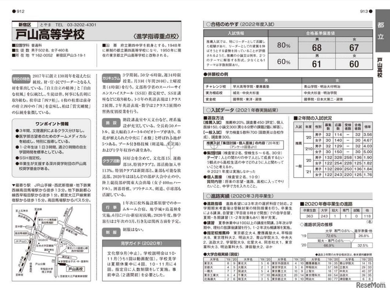 「高校受験案内」ページイメージ
