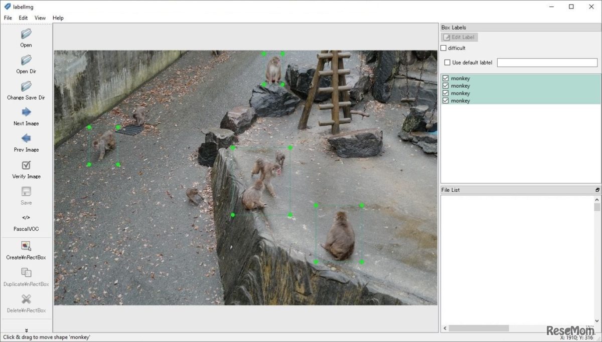 システムを設計して写真の中の猿にラベル付け