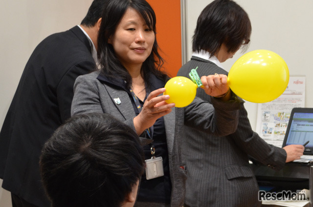 大小2つの風船の変化（気体の流れ）を予測