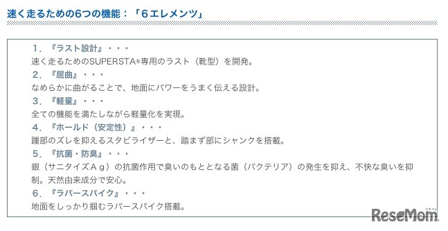 速く走るための6つの機能：6エレメンツ