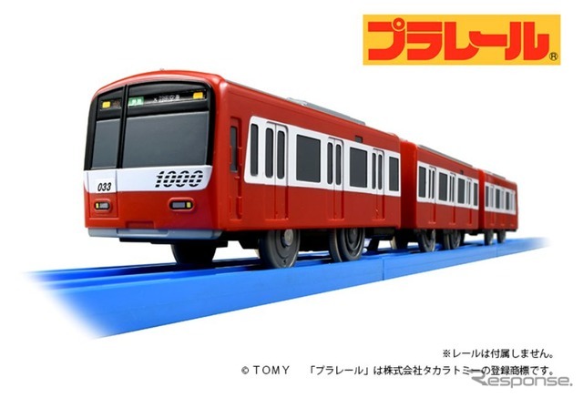 発車音がドレミファインバータになっている新1000形のプラレール（3200円）も7月10日から発売。