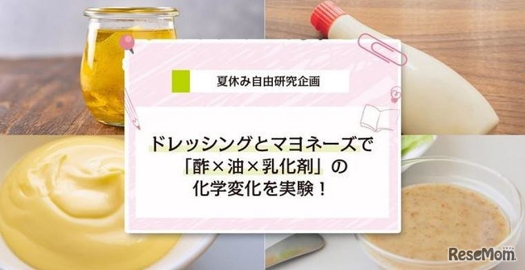 ドレッシングとマヨネーズで化学変化を実験