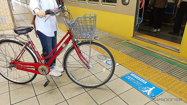西武多摩川線サイクルトレイン（武蔵堺駅デモ）