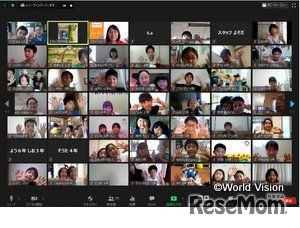 2020年オンラインで開催したワールド・ビジョン・サマースクールのようす
