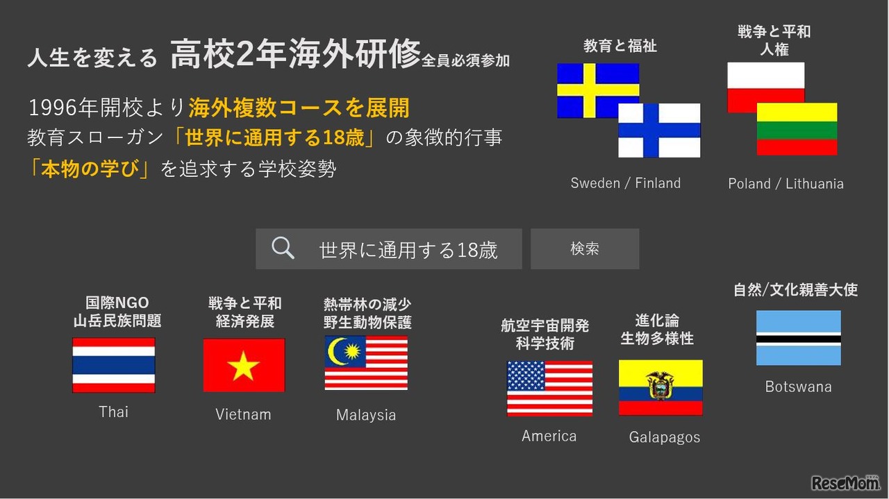 立命館慶祥中学校・高等学校の海外研修