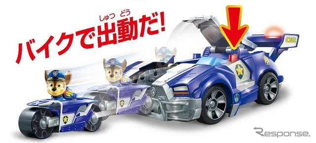 DX変形ビークル チェイス スーパーポリスカー　(c) Spin Master Ltd. PAW PATROL and all related titles, logos, characters; and SPIN MASTER logo are trademarks of Spin Master Ltd. Used under license. Nickelodeon and all related titles and logos are trademarks of Viacom International Inc.