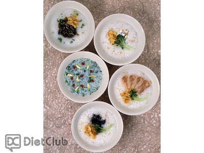 様々な種類のおかゆ