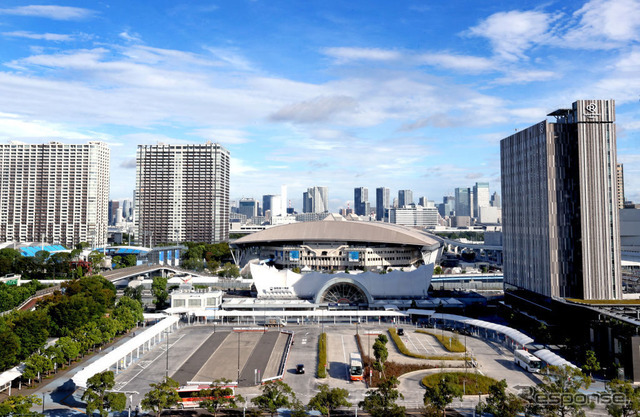 有明テニスの森公園（写真中央奥、8月21日）