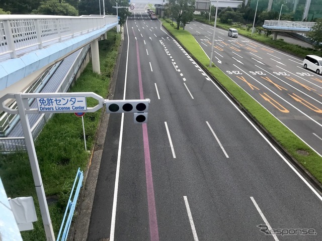 千葉市、幕張新都心の関係車両専用レーン