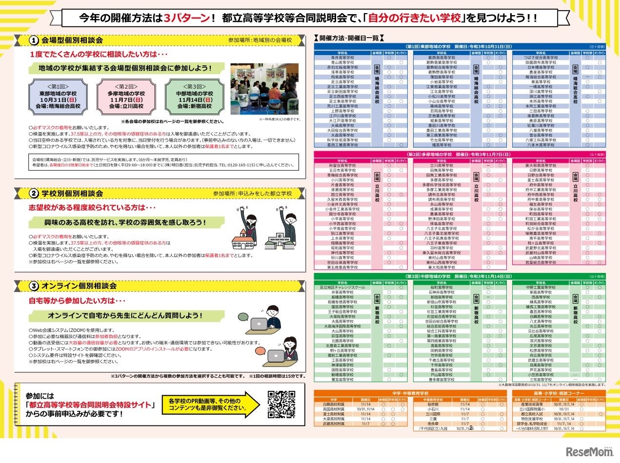 2021年度都立高等学校等合同説明会