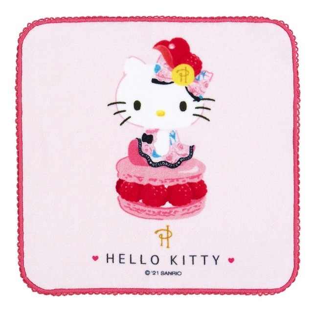 「ハローキティ×ピエール・エルメ コラボデザインシリーズ」プチタオル 770円（税込）（C）’21 SANRIO 著作（株）サンリオ