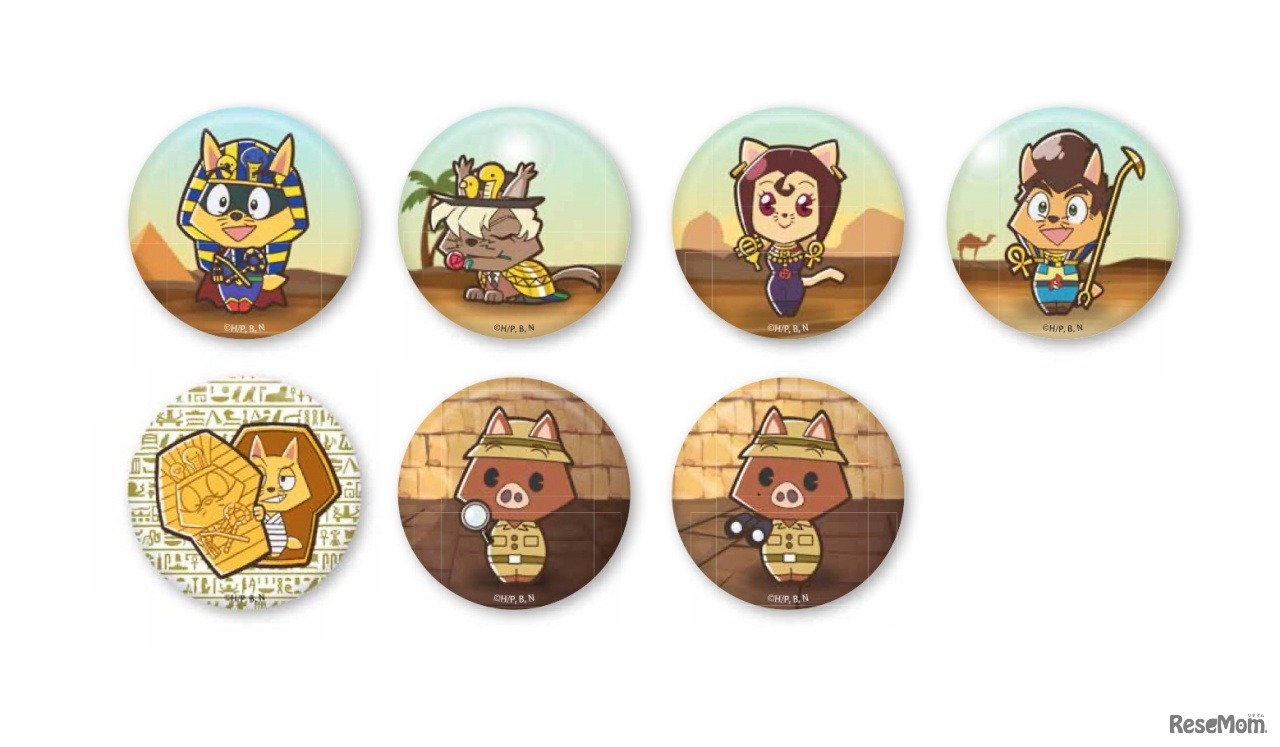 コラボオリジナルグッズ「缶バッジ 各330円（全7種）」　(c) 原ゆたか／ポプラ社・BNP・NEP