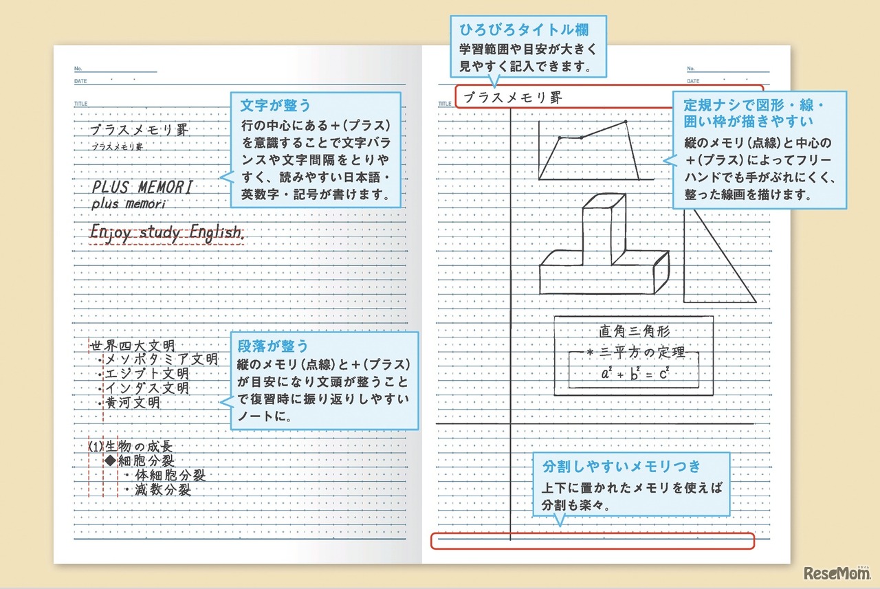 プラスメモリ罫