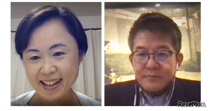オンラインインタビューのようす（加藤紀子氏と浅野大介氏）