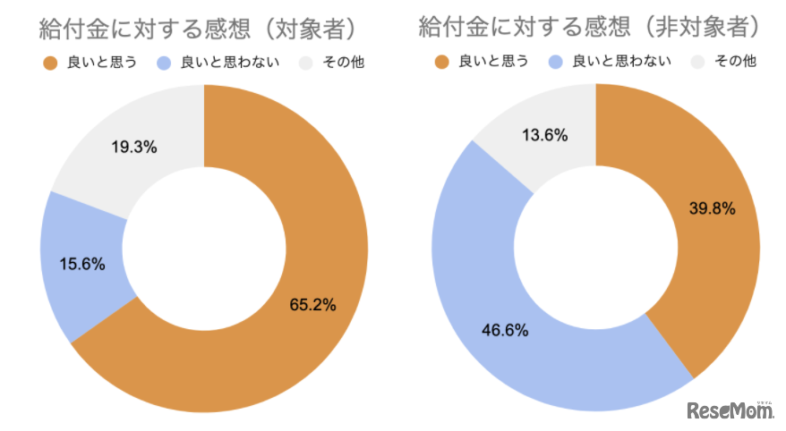 給付金に対する感想