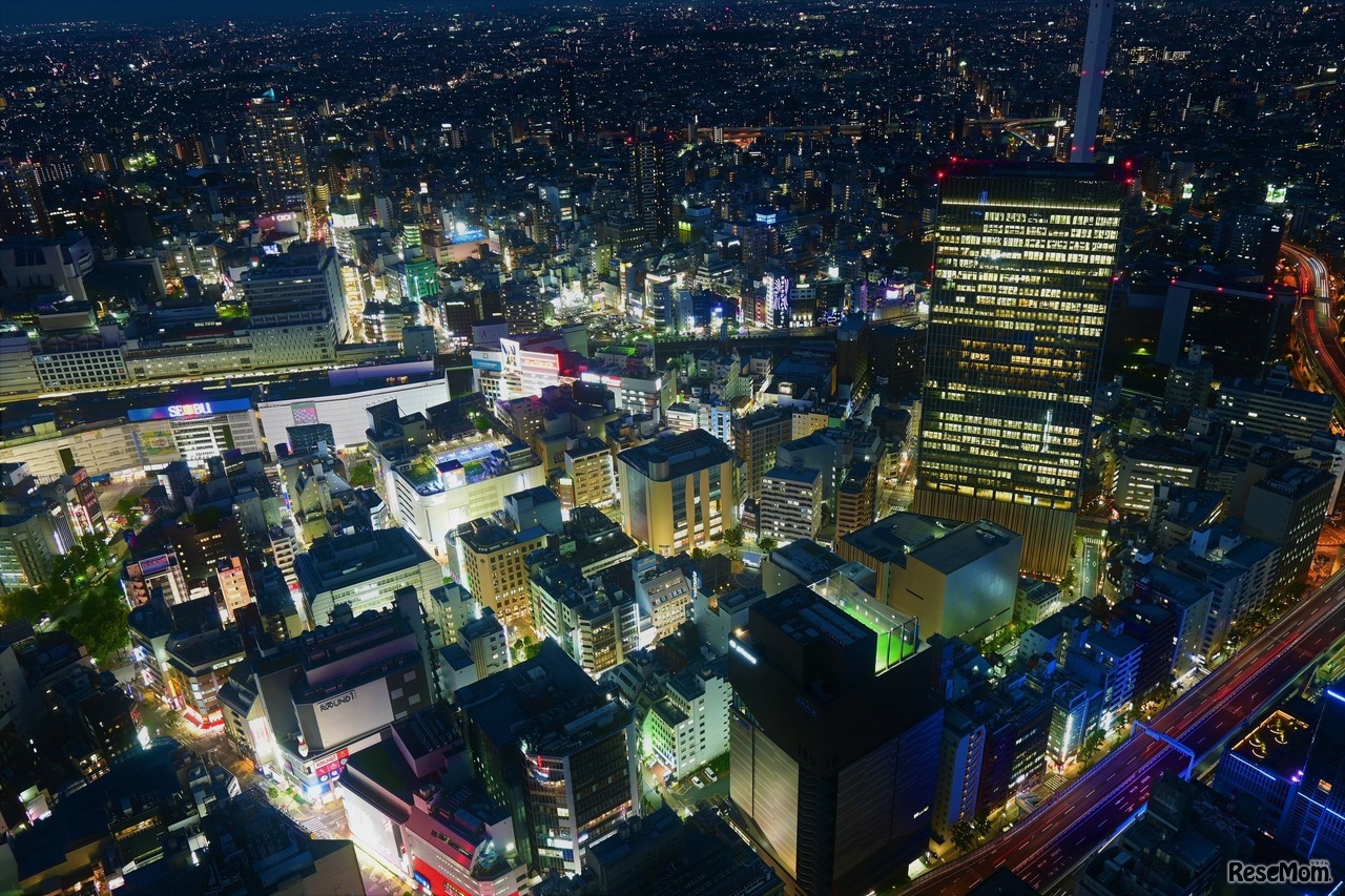 展望台からの夜景写真