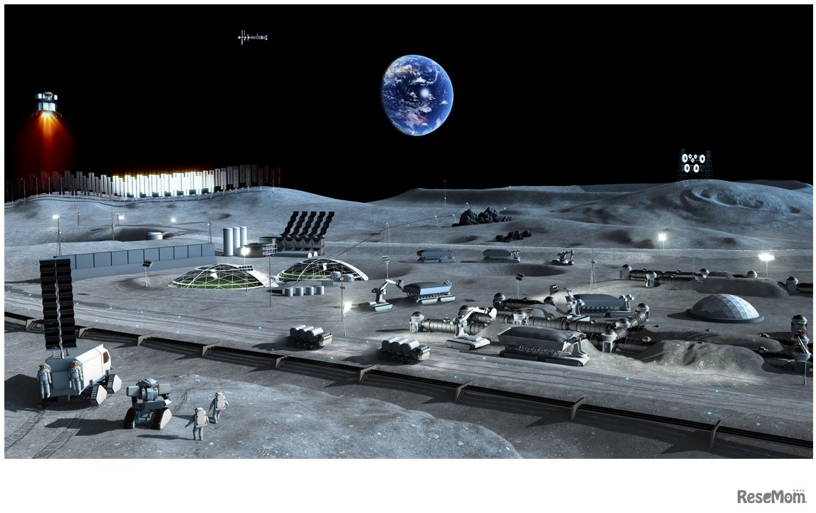 月面基地イメージ　(c) JAXA