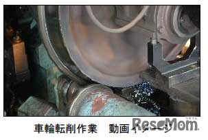 車輪転削作業