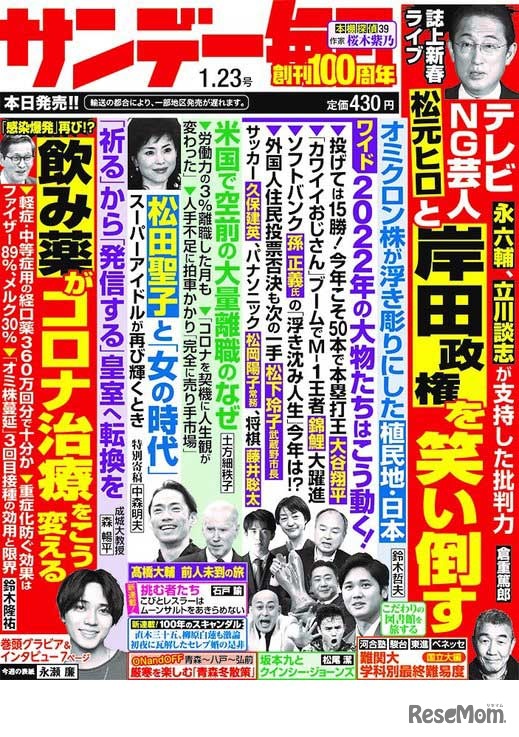 サンデー毎日（2022年1月23日号）中刷り