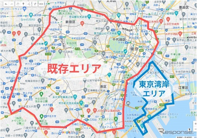 今回新たに追加されるエリア図