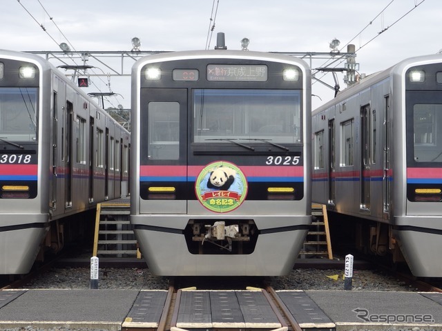 京成・双子パンダヘッドマーク大集合！