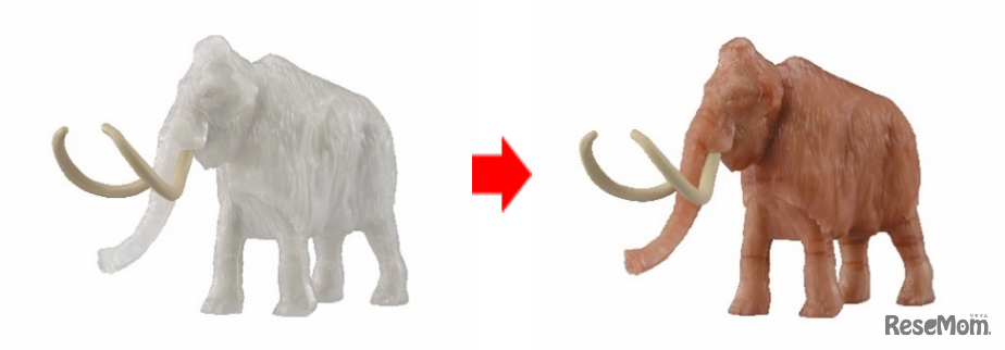 冷えると茶色に、あたたまると元の乳白色に変化する