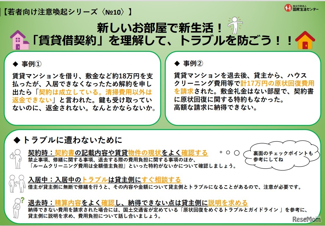 「賃貸借契約」の啓発資料