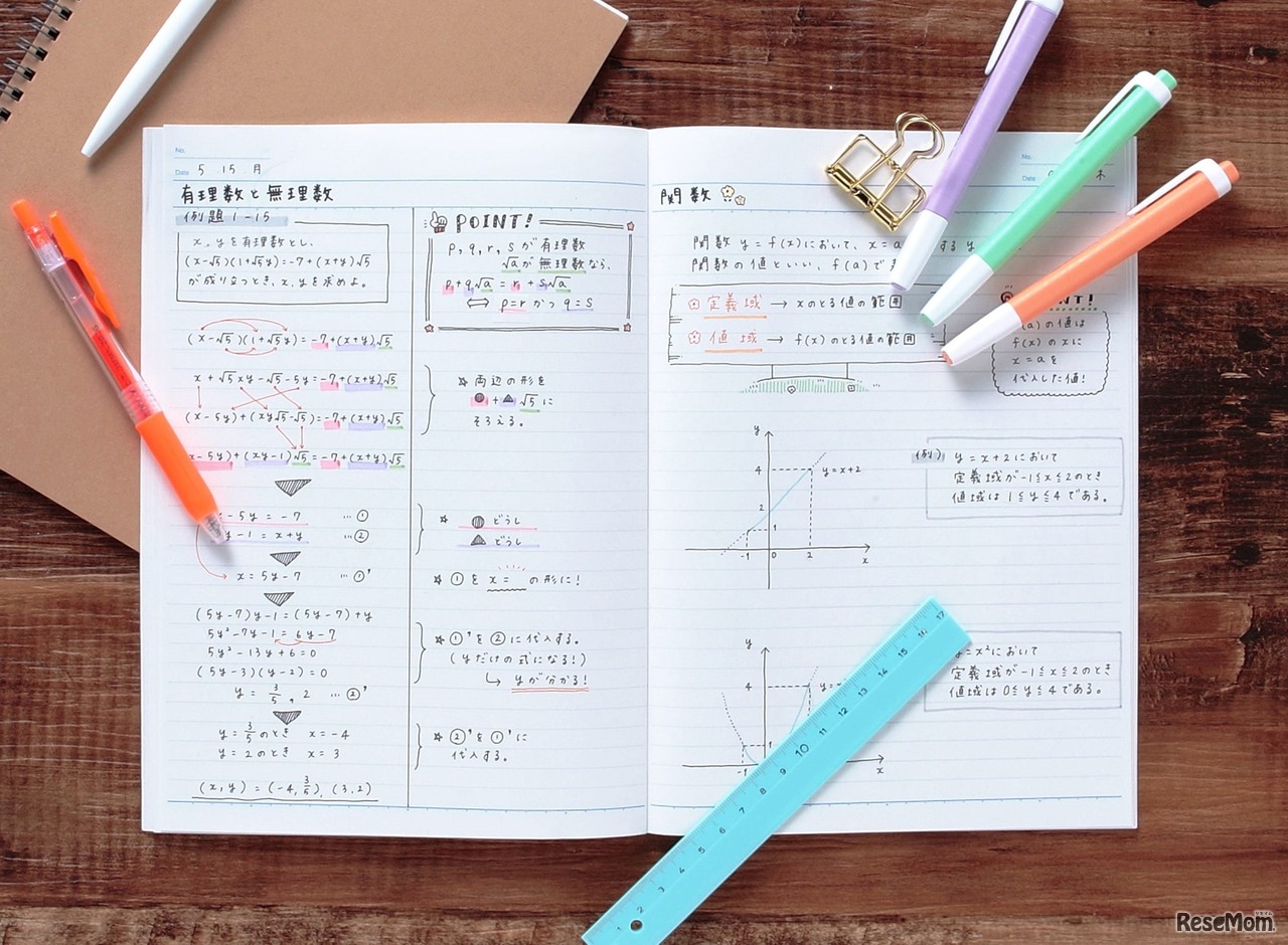 「かわいいノートでがんばる作戦　高校生の勉強ノートの作り方」