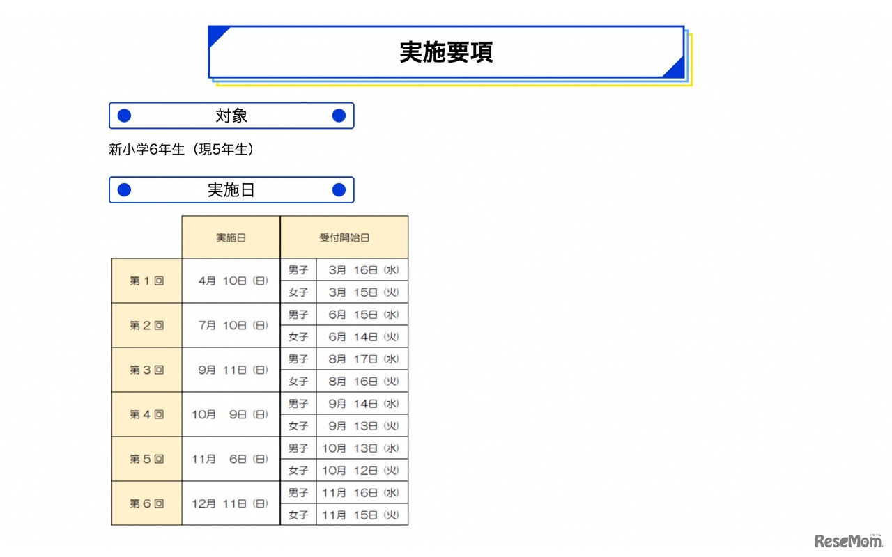 実施要項（一部）