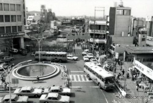 1972年当時の成増駅ロータリー。