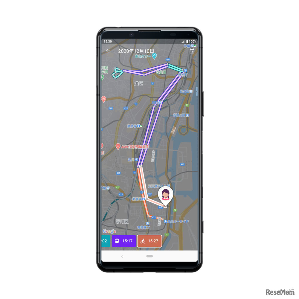 移動手段も把握することが可能
