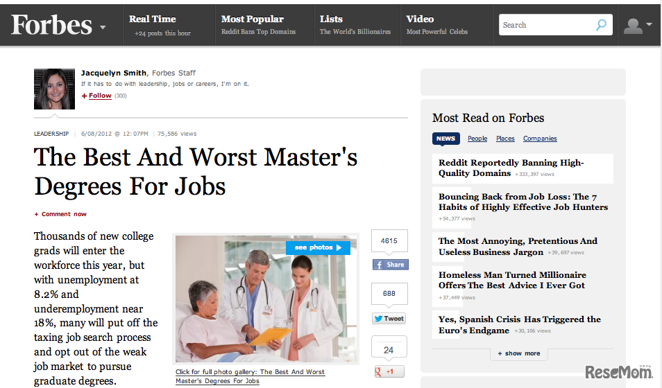 役立つ修士号ランキング