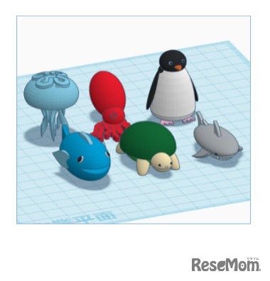 海の生き物（モデリングイメージ）