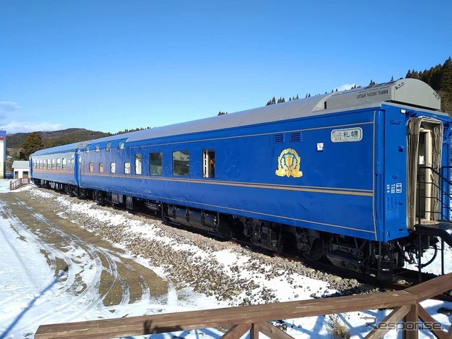 美しく修復された『北斗星』保存車。2022年1月。