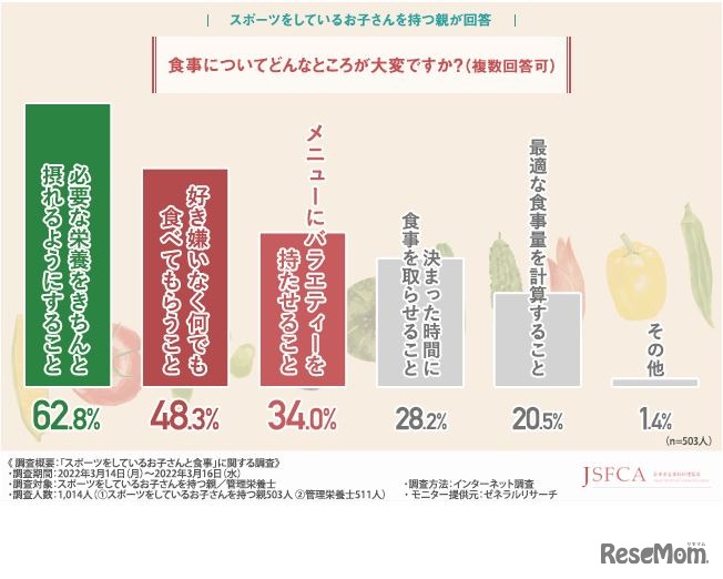 食事についてどんなところが大変か（複数回答可）